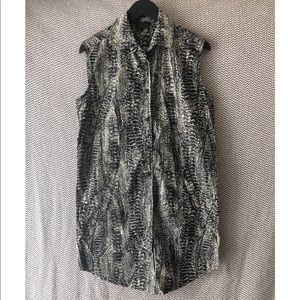 Diesel Snakeskin Print Shirt Dress